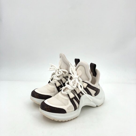 Louis Vuitton Archlight High-Top Sneakers 37 Color-Block Classic Patterned Thick - Picture 1 of 9